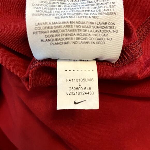 Nike Pro Combat Dri-FIT T-Shirt Fitted Short Sleeve Crew Neck Quick Dry Red L - Picture 4 of 7